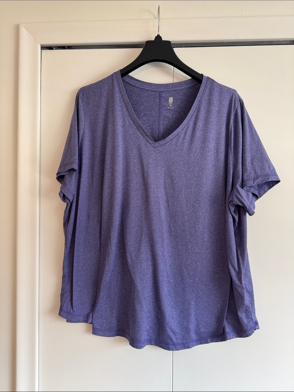 Ideology Purple V-Neck Short Sleeve Tee